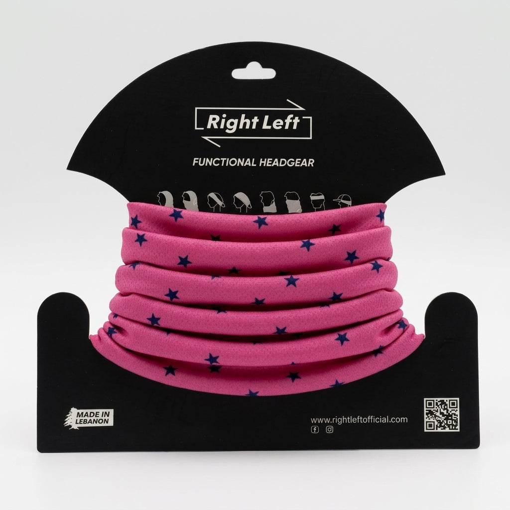 Functional Headgear - Lycra Stars Pink