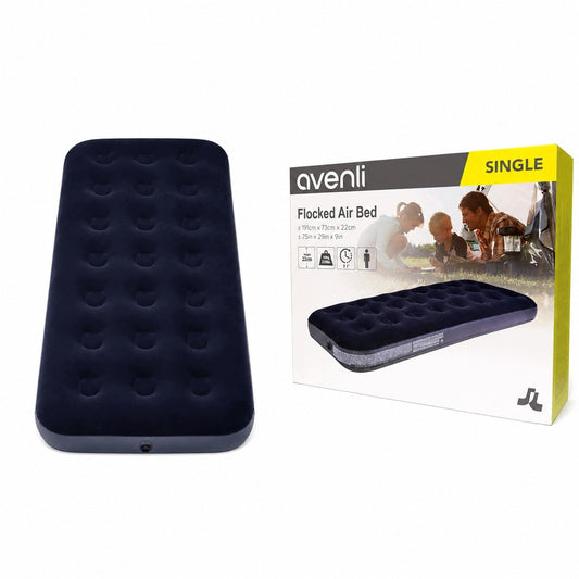 Flocked Air Bed Single #24157