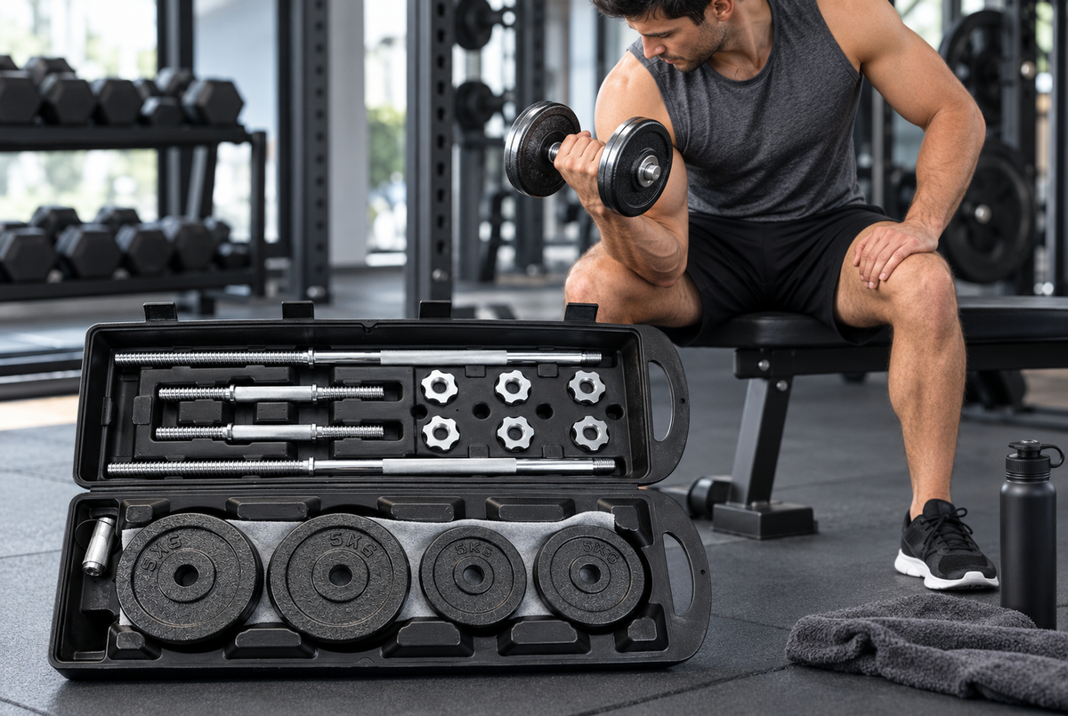 Iron Barbell and Dumbbell Set 50kg