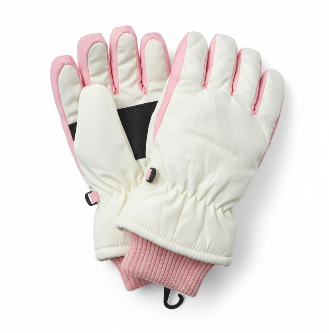 Waterproof Snow Gloves Pink/White