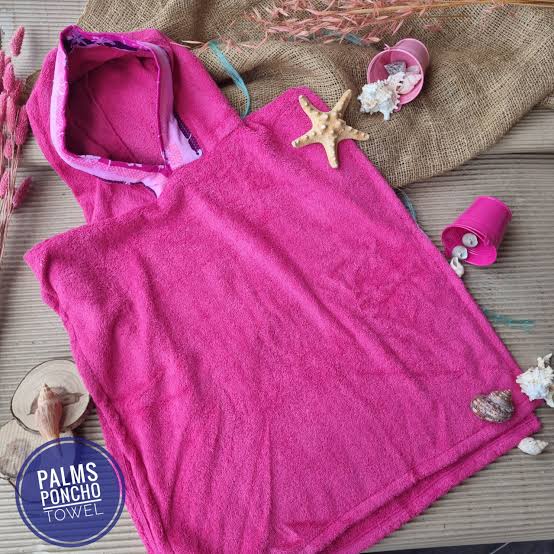 Poncho Towel Fushia/Palm Pink
