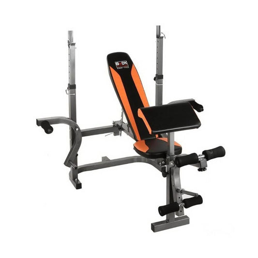 Foldable weight lifting bench with arm curl BW-3210ABR color Black /Red