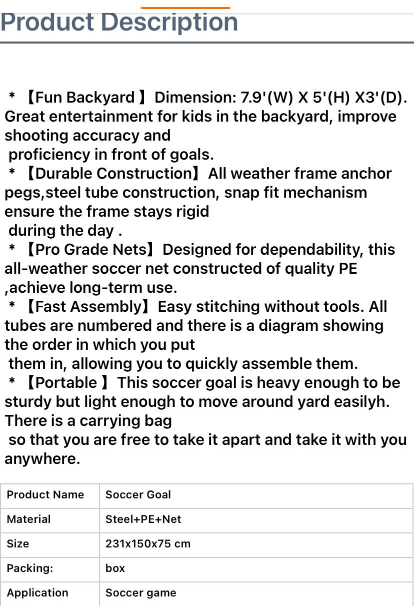 Goal SG301-1   With Net