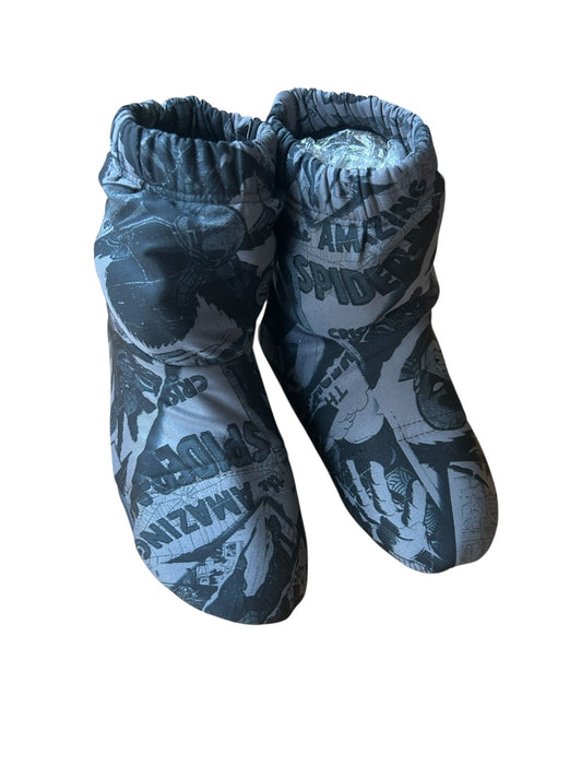 Fluffy Pixel Slippers Grey