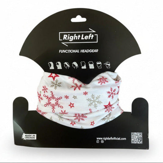 Functional Headgear - Fleece Snowflake White