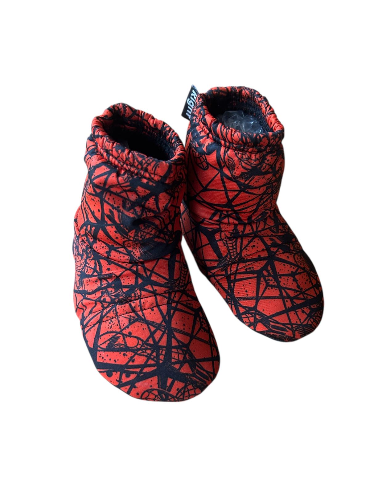 Fluffy Spiderman Slippers Red