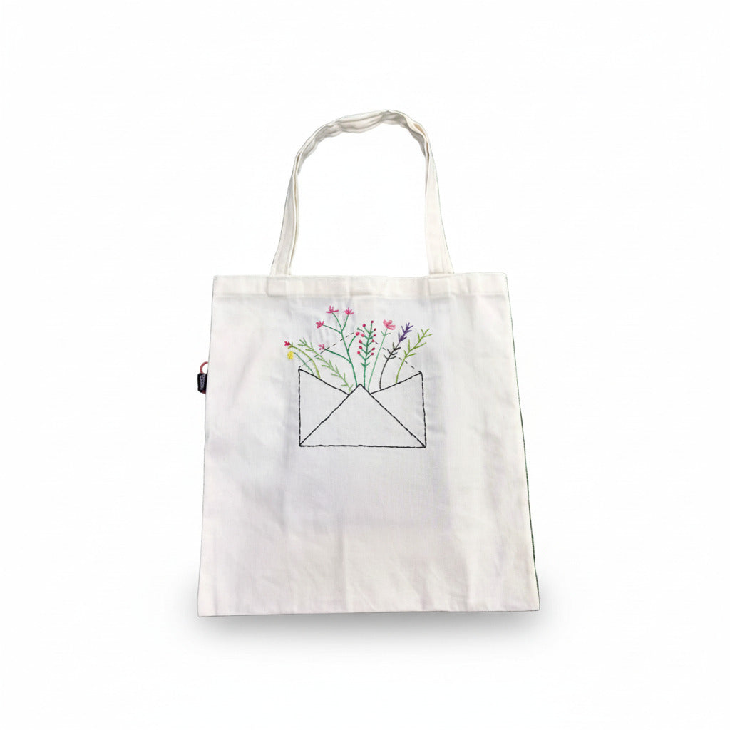 Tote Bag Off/White Enveloppe Floral