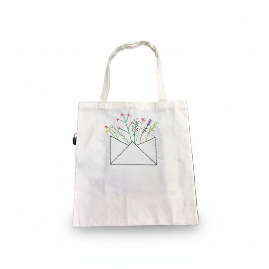 Tote Bag Off/White Enveloppe Floral
