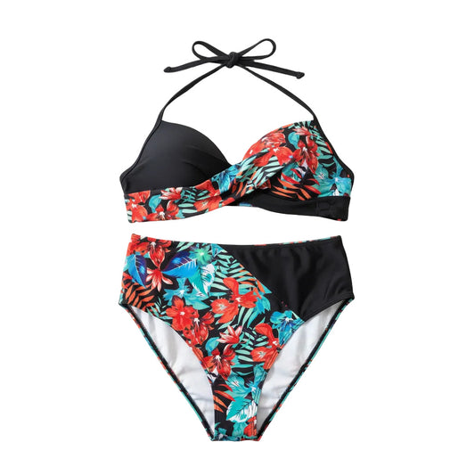 Swimsuit (Maillot) Two-Pieces Tropical Flower
