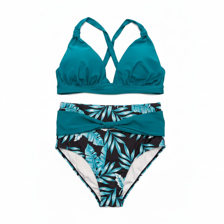 Swimsuit (Maillot) Two-Pieces Black/Petrol