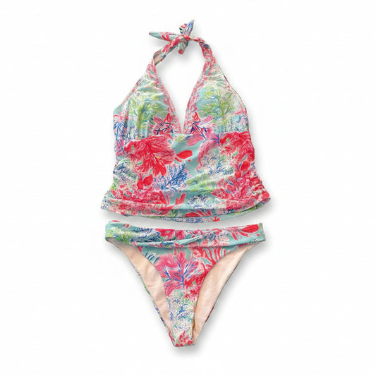 Swimsuit (Maillot) Two-Pieces Floral/Corail