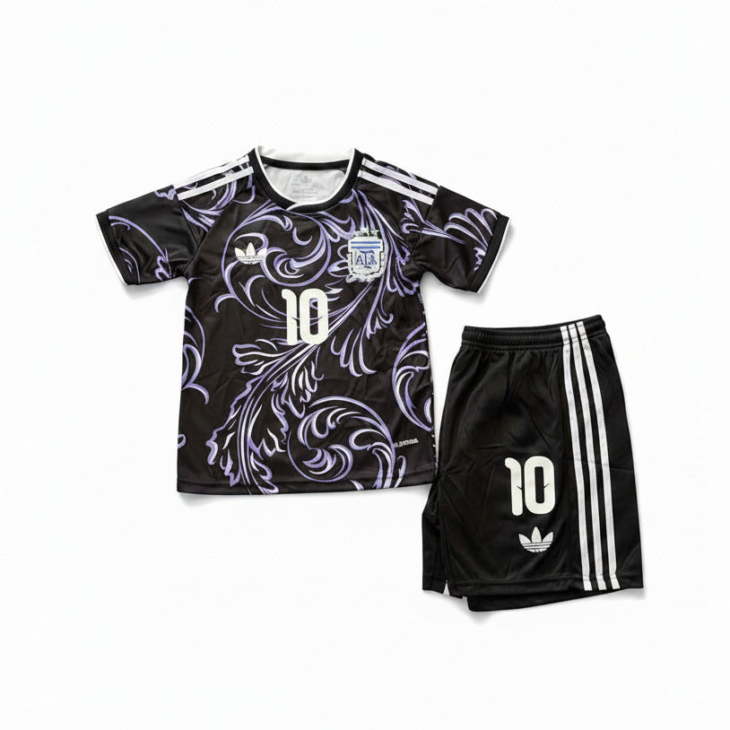 Football Uniform Kids Argentina Black/Purple