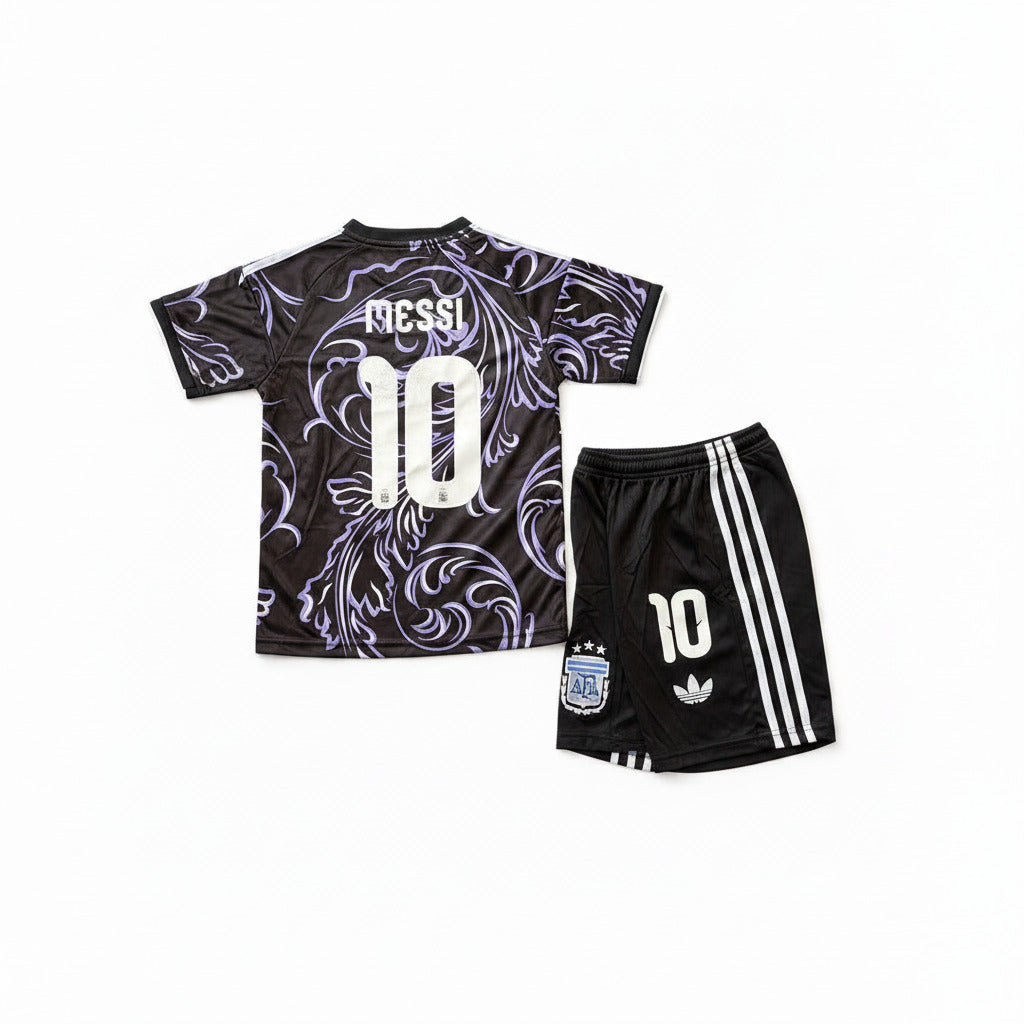 Football Uniform Kids Argentina Black/Purple