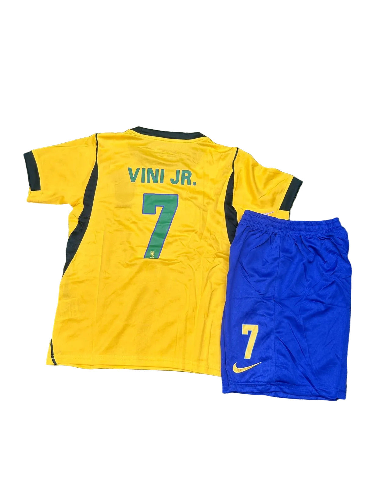 Football Uniform Brazil 7 Kids Yellow