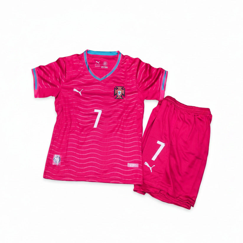 Football Uniform Portugal Kids Red