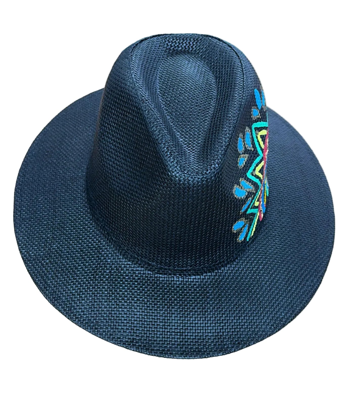 Mexican Artisanal Hand-Painted Mandala Fedora Hat