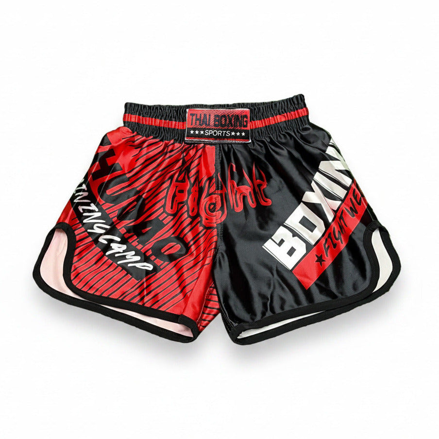 Boxing Sports Shorts – Red & Black