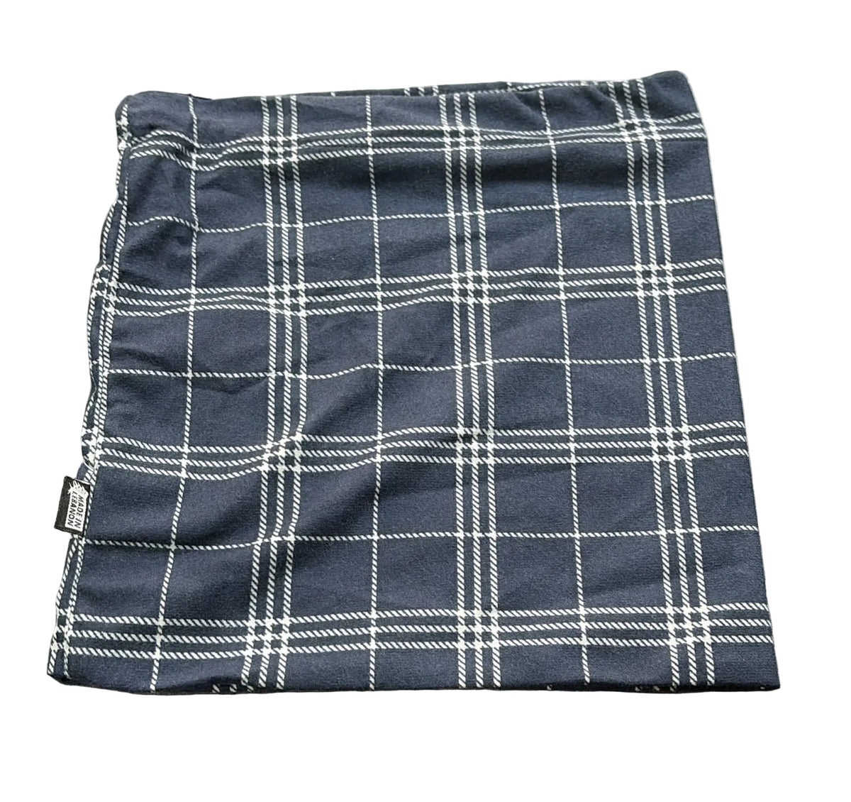 Headgear Adjustable Double Layer Coton Lycra Carreau Navy