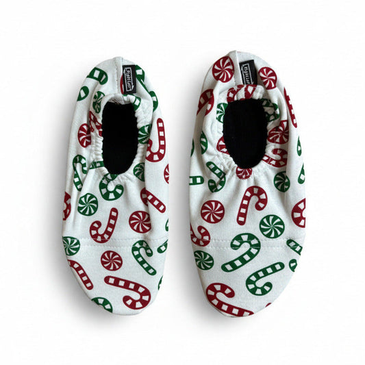 Flexy Slips Lycra Candy Cane White