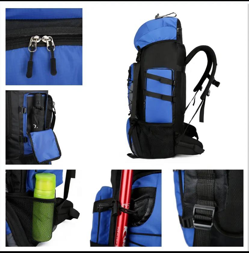 Hiking Backpack Blue/Black 90L