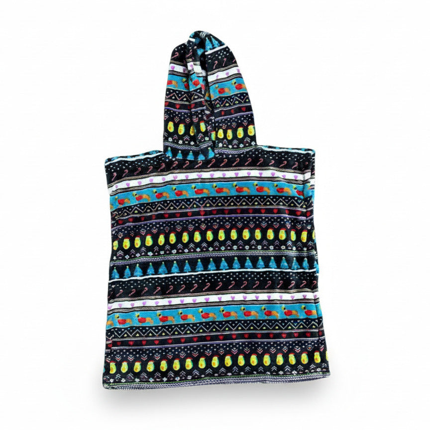 Poncho Furr Fleece Christmas