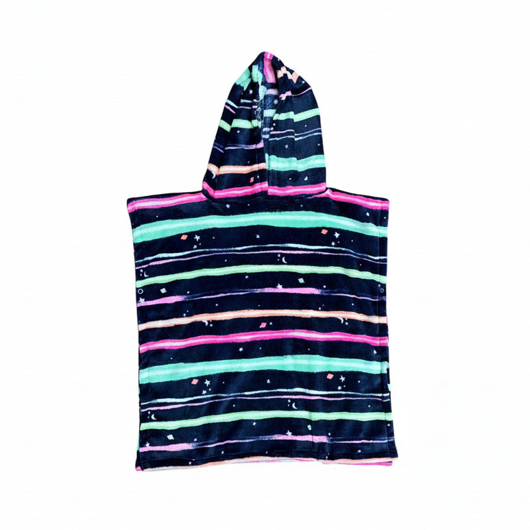 Poncho Furr Fleece Space Navy