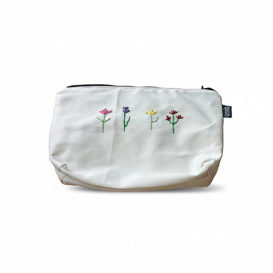 Handbag White Four Flowers