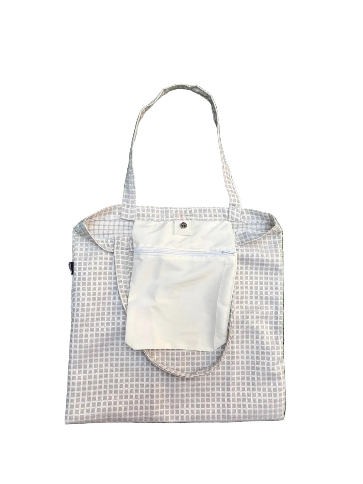 Tote Bag Carreau 4 flowers embroidered