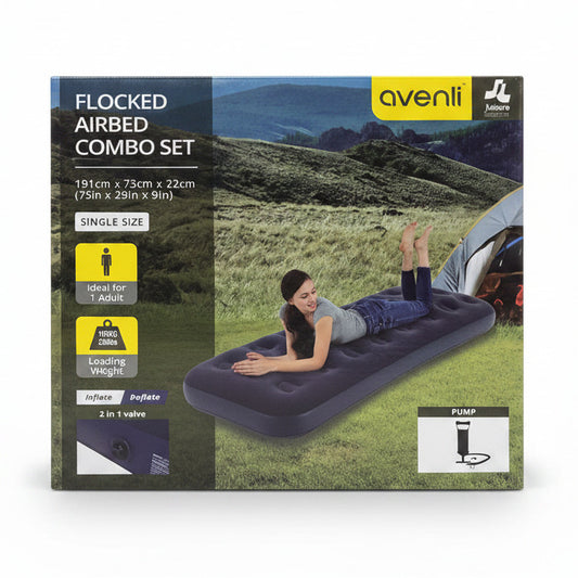 Flocked Airbed Combo Set #24040