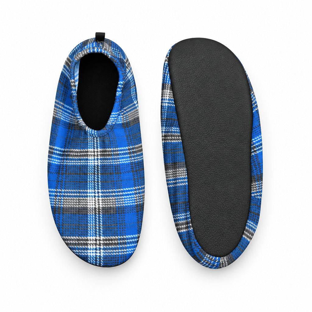 Flexy Slips Soft Furr Blue Carreau