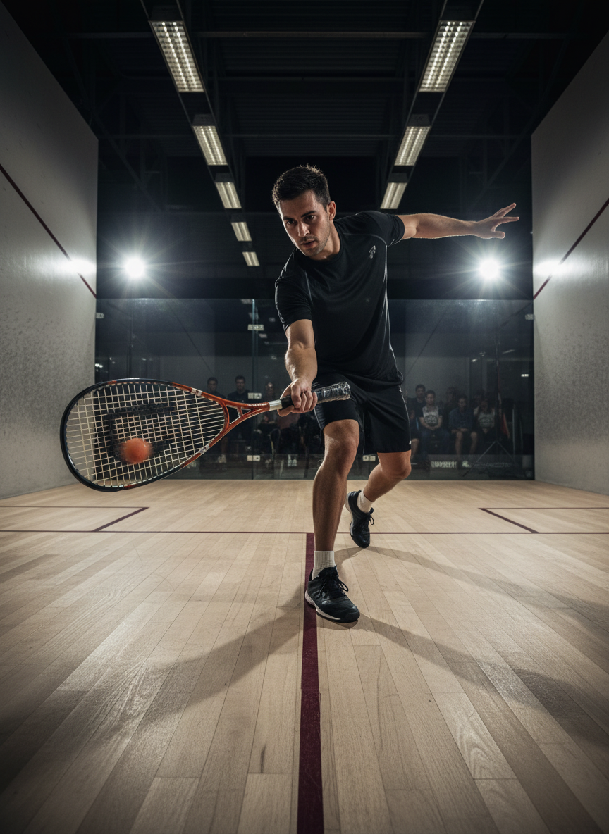 Action shot - player mid-swing