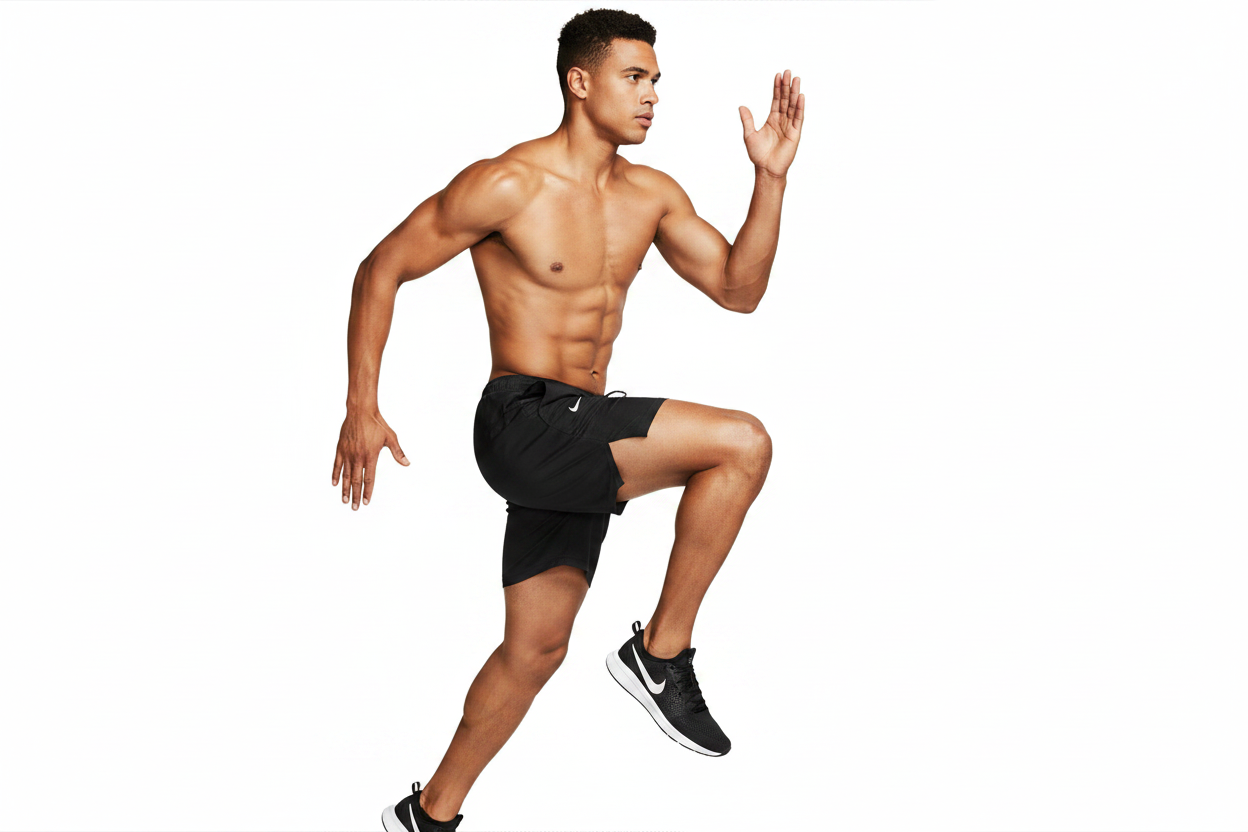 Adult wearing Nike Running Short