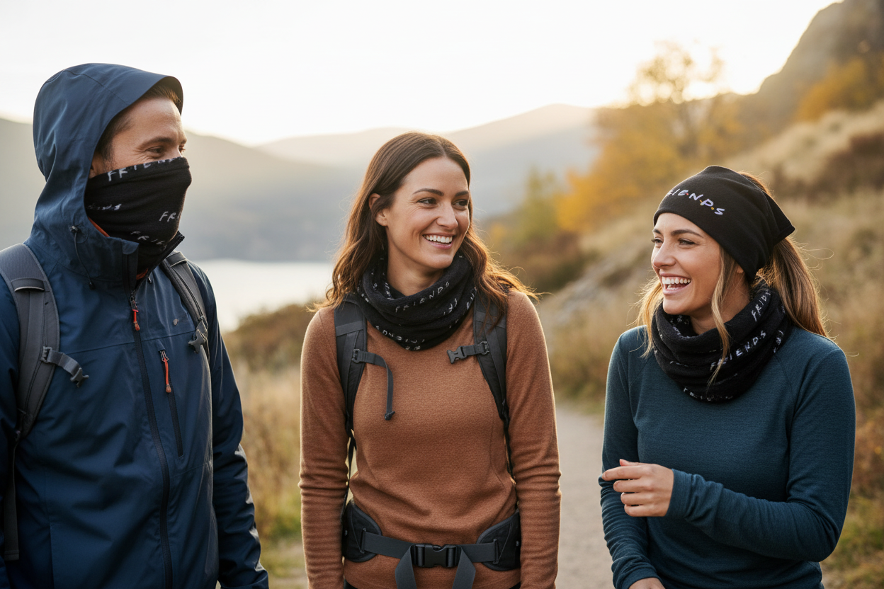 Adults Wearing Friends Headgear - Lifestyle Photo