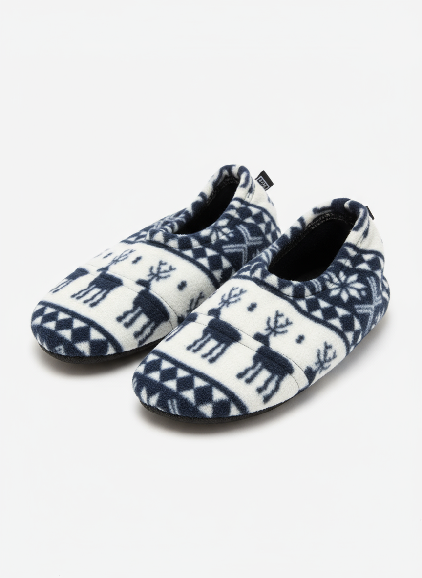 Flexy Slips Fleece Gazelle Navy/White