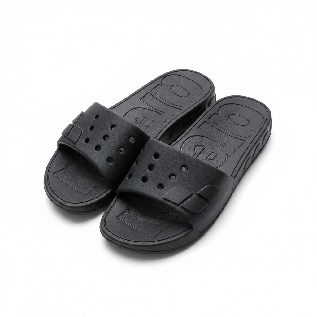 Arena Black Slide Sandals – White Background