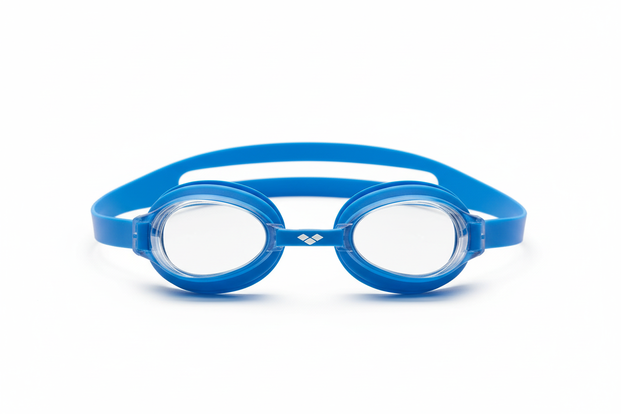 Arena Bubble 3 Junior blue goggles without packaging white background