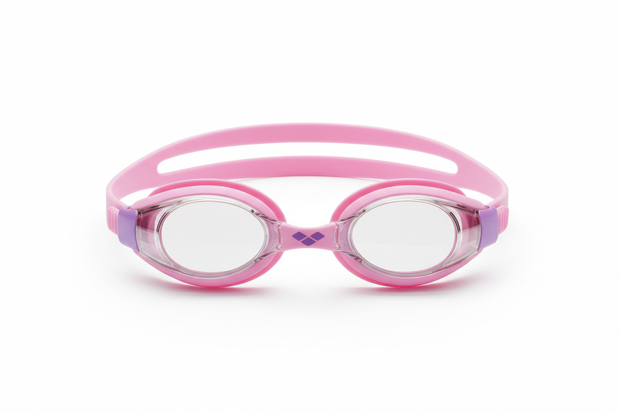 Arena Bubble 3 Junior pink goggles without packaging white background
