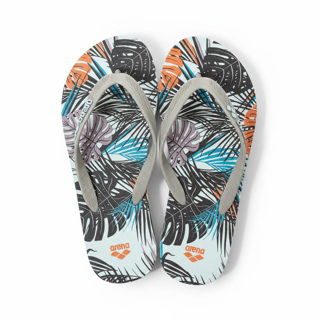 Arena flip flops white background