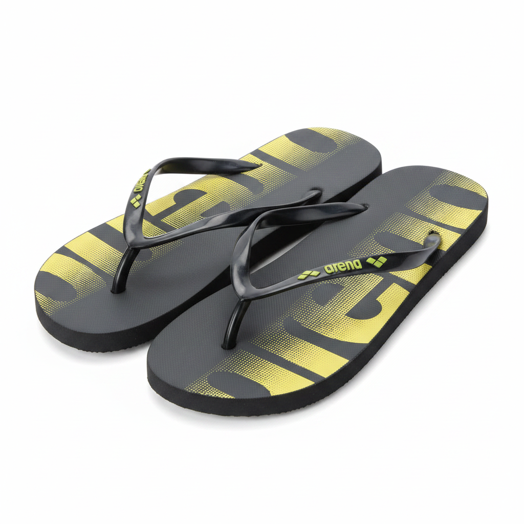 Arena Graphic Flip-Flops – White Background