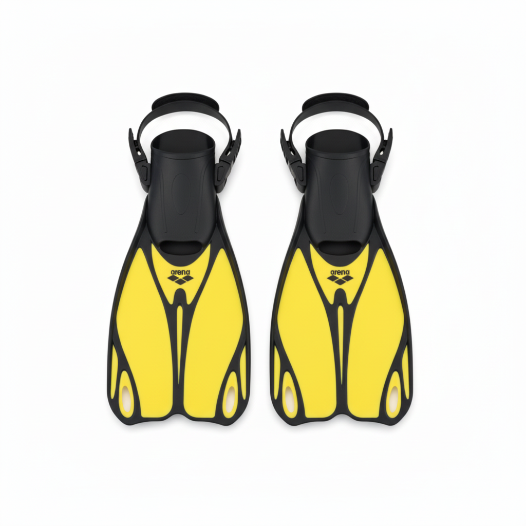 Arena Sea Fins Black Yellow Square