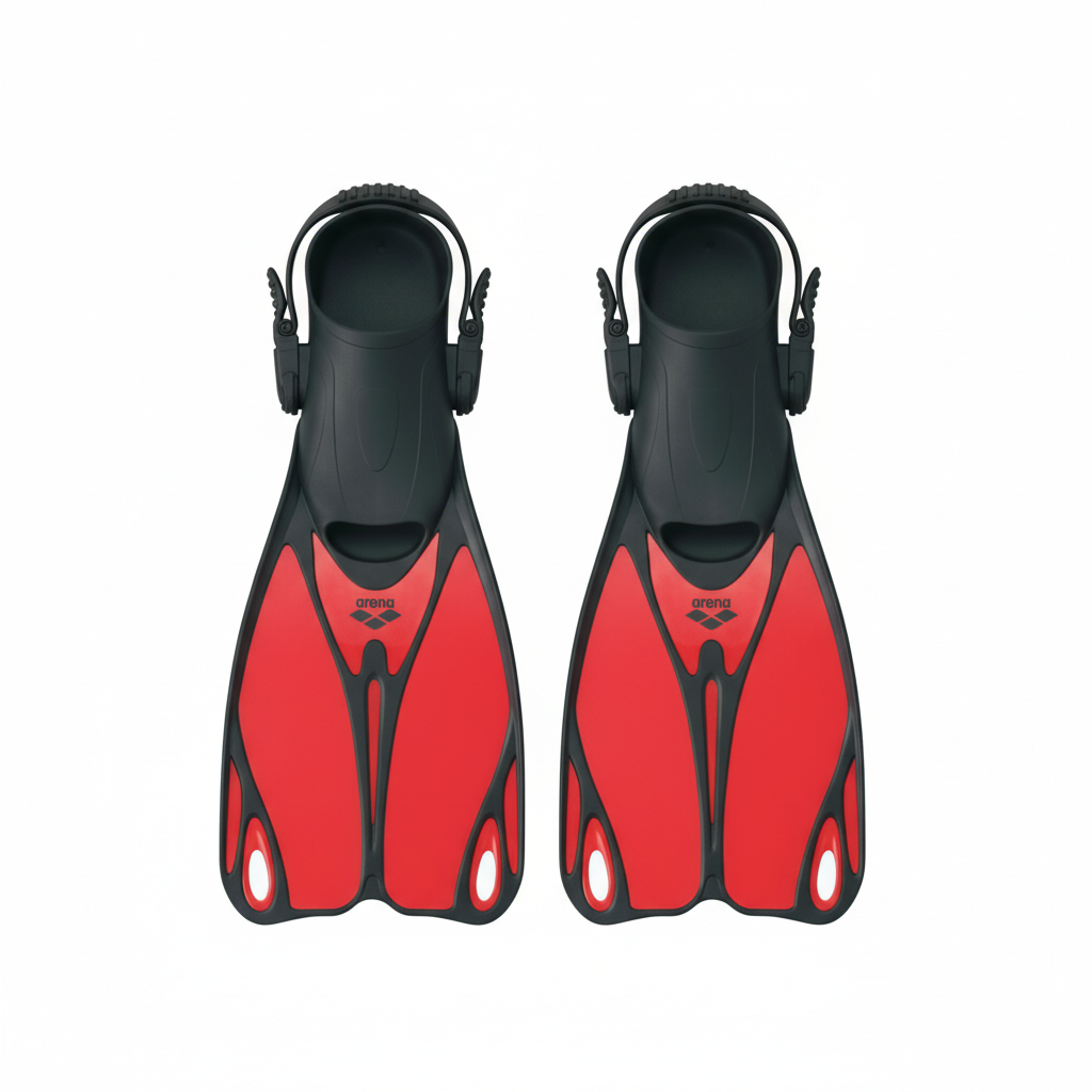 Arena Sea JR Fins Black Red Square