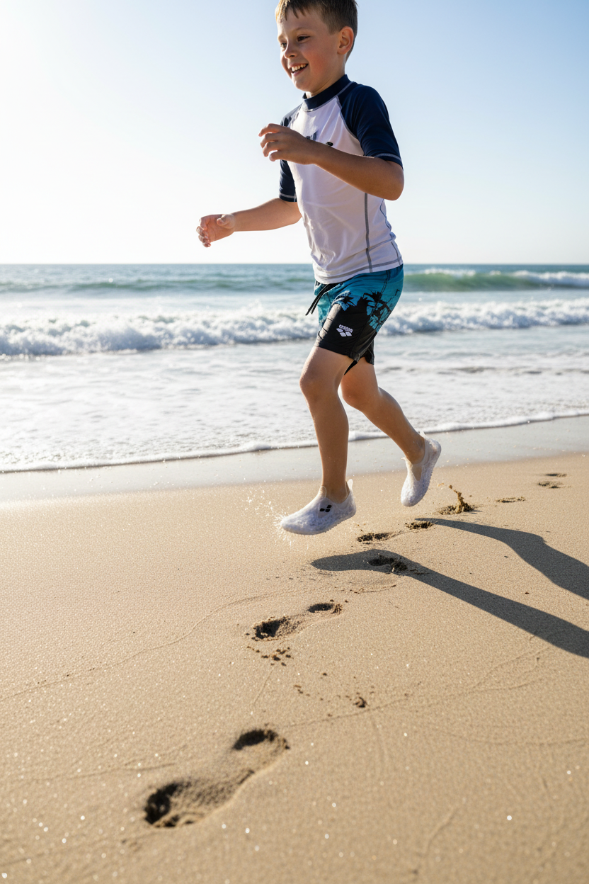 Arena Sharm 2 White – Kid Boy at Beach