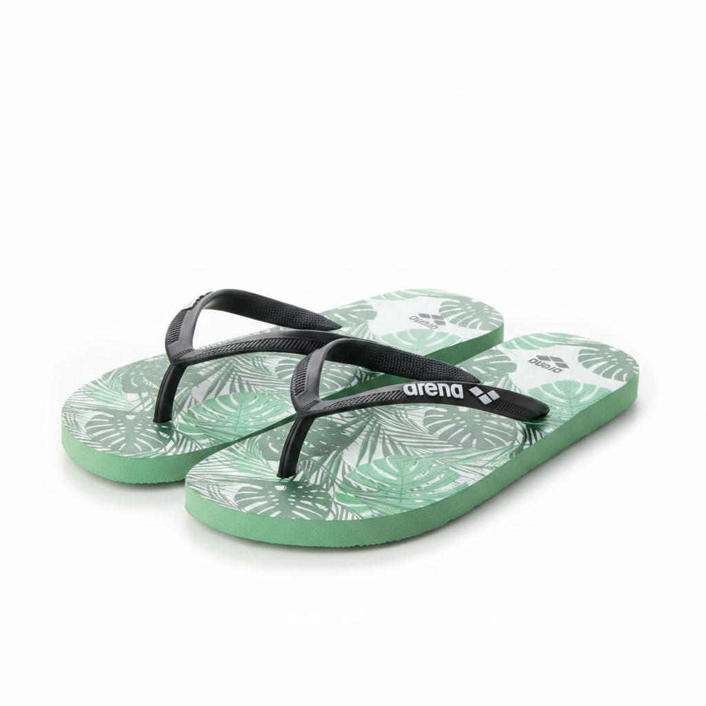 Arena Tropical Flip Flops – White Background