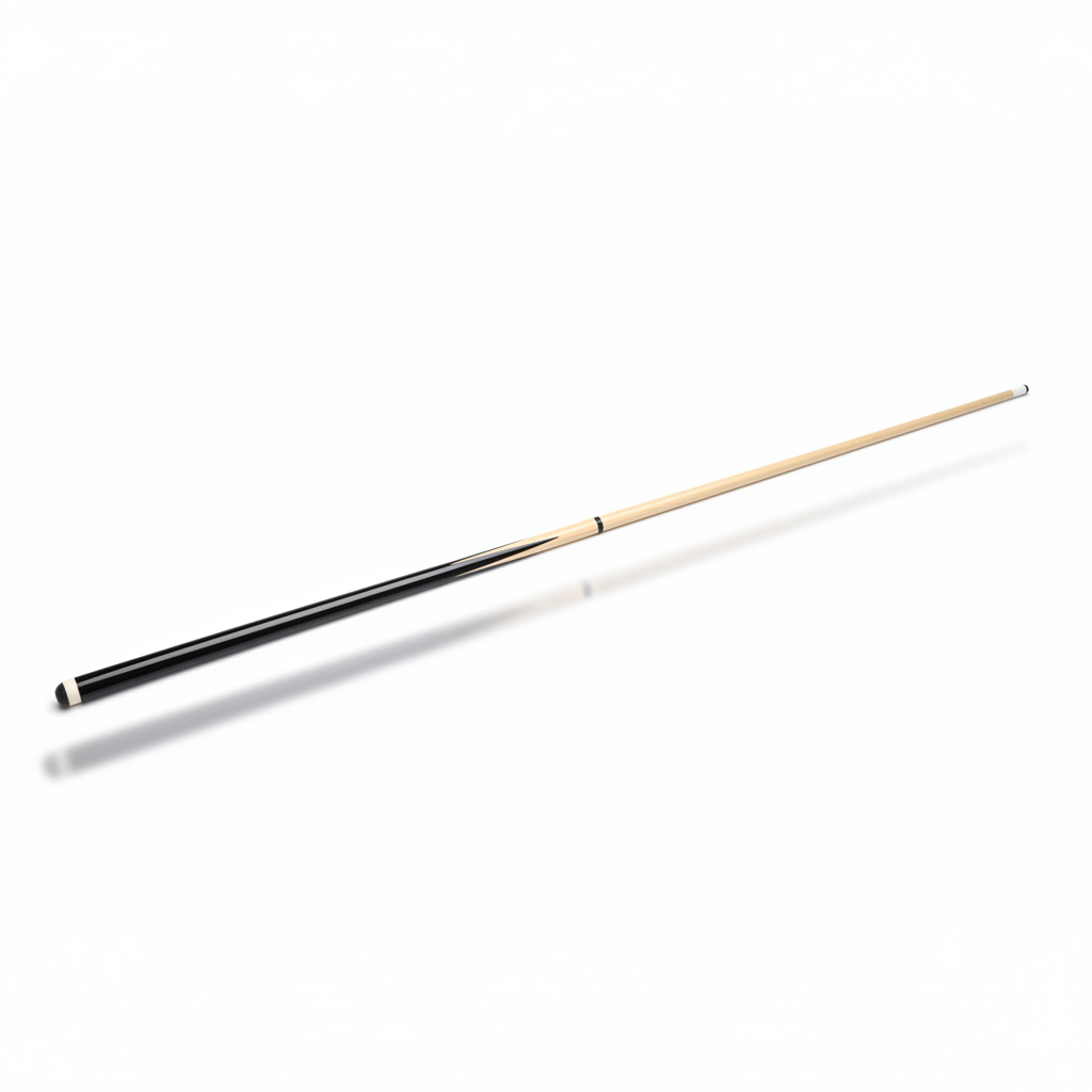 Assembled Billiard Cue White Background