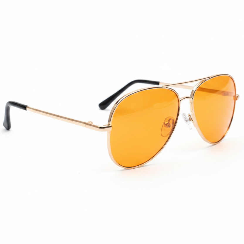 Aviator Sunglasses on White Background