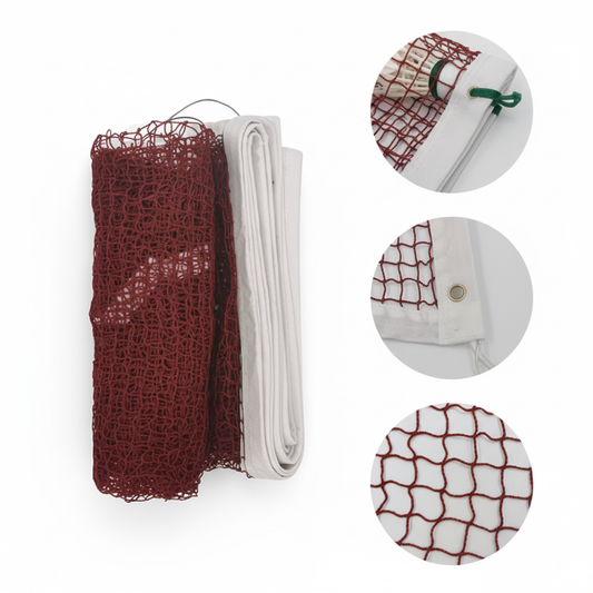 Badminton net with white background
