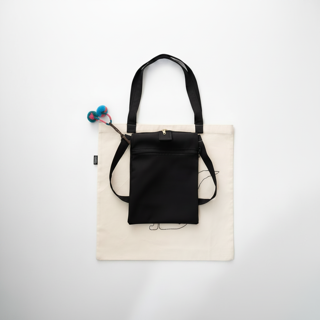 Bags on white background