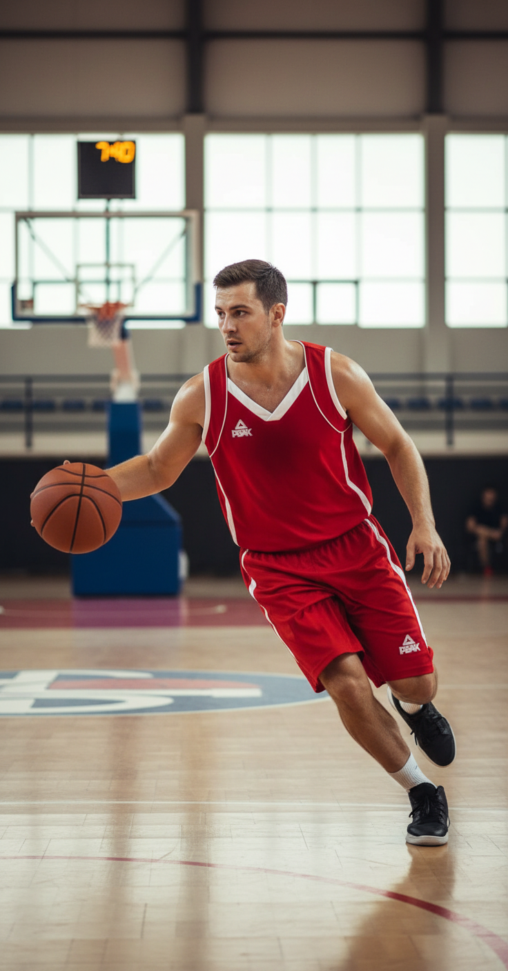 Peak Basketball Uniform F771102 Red/White