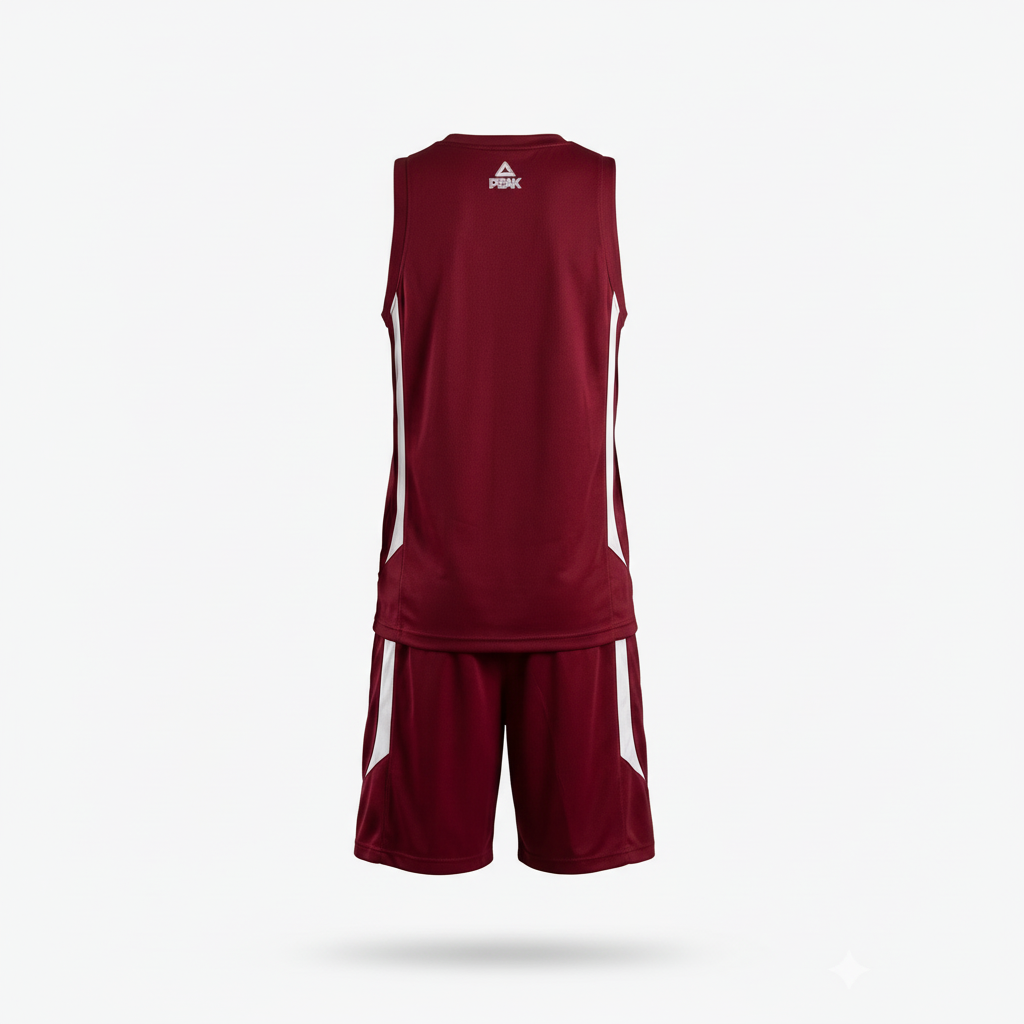 Basketball uniform back view without mannequin