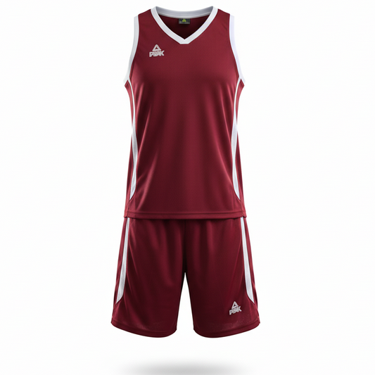 Basketball Uniform Peak F771102 Bordo/White
